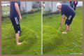 Man pops giant lawn bubble in his backyard and the footage immediately goes viral